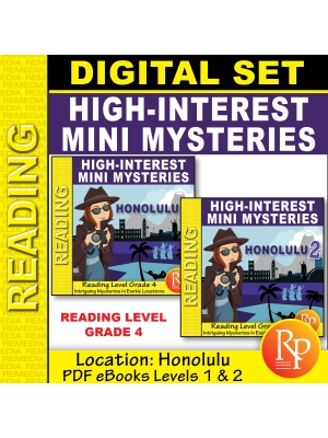 High-Interest Mini Mysteries: Honolulu - Levels 1 & 2 Set High-Interest Mini Mysteries: Honolulu - Levels 1 & 2 Set