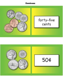 Money Math Domino Games | Adding Coins &amp; Matching Values | Colorful &amp; Fun