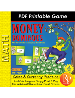 Money Math Domino Games | Adding Coins &amp; Matching Values | Colorful &amp; Fun