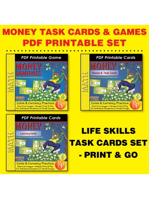 Counting Money Complete Set: Hands-on Games, Task Cards & Visual Lessons Counting Money Complete Set: Hands-on Games, Task Cards & Visual Lessons