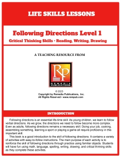 Life Skills Lessons: Following Directions Level 1 Life Skills Lessons: Following Directions Level 1