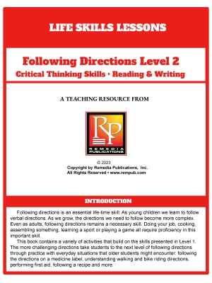 Life Skills Lessons: Following Directions Level 2 Life Skills Lessons: Following Directions Level 2