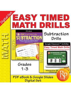Subtraction: Easy Timed Math Drills PDF & Google BUNDLE - Engaging Subtraction: Easy Timed Math Drills PDF & Google BUNDLE - Engaging