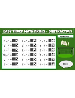 Subtraction: Easy Timed Math Drills PDF &amp; Google BUNDLE - Engaging