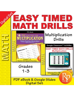 Timed Math Drills - PDF & Google SET: Easy - Fun Activities - Self Checking Timed Math Drills - PDF & Google SET: Easy - Fun Activities - Self Checking