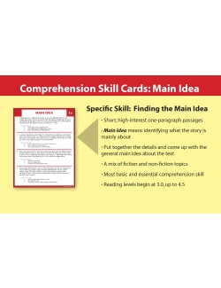 Comprehension Skill Cards - Finding The Main Idea (RL 3.0-4.5) Comprehension Skill Cards - Finding The Main Idea (RL 3.0-4.5)