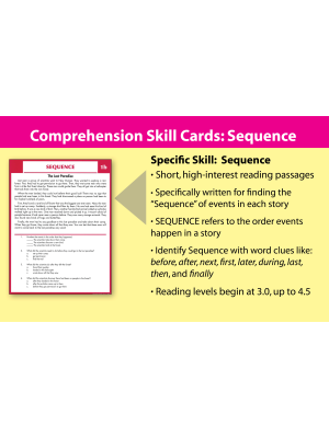 Comprehension Skill Cards - Sequence (RL 3.0-4.5) Comprehension Skill Cards - Sequence (RL 3.0-4.5)