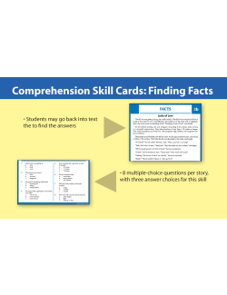 FREE! Finding The Facts - Comprehension Skill Cards - Passages - Activities FREE! Finding The Facts - Comprehension Skill Cards - Passages - Activities