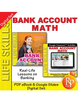 LIFE SKILLS - Bank Account Math BUNDLE: PDF & Google - Money, CC & Debit Cards LIFE SKILLS - Bank Account Math BUNDLE: PDF & Google - Money, CC & Debit Cards