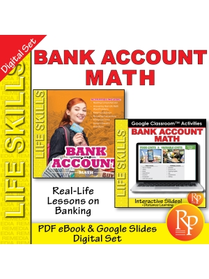 LIFE SKILLS - Bank Account Math BUNDLE: PDF & Google - Money, CC & Debit Cards LIFE SKILLS - Bank Account Math BUNDLE: PDF & Google - Money, CC & Debit Cards
