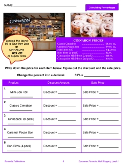 Consumer Percents - Mall Shopping: Discounts & Sales Tax Level 1 - Real World Activities Consumer Percents - Mall Shopping: Discounts & Sales Tax Level 1 - Real World Activities