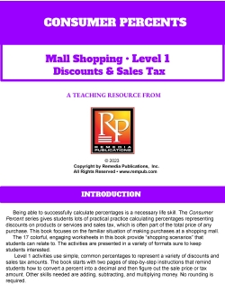 Consumer Percents: Mall Shopping - Level 1 - Discounts & Sales Tax Consumer Percents: Mall Shopping - Level 1 - Discounts & Sales Tax
