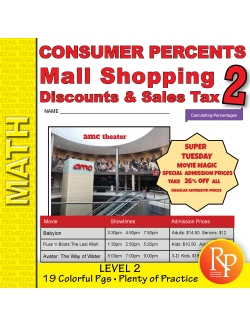 Consumer Percents - Mall Shopping: Discounts & Sales Tax Level 2 Consumer Percents - Mall Shopping: Discounts & Sales Tax Level 2