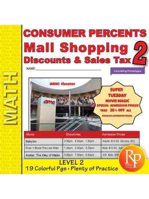Consumer Percents - Mall Shopping: Discounts & Sales Tax Level 2 Consumer Percents - Mall Shopping: Discounts & Sales Tax Level 2