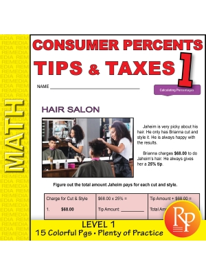 Consumer Percents: Tips & Taxes Level 1 Consumer Percents: Tips & Taxes Level 1
