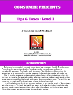 FREE Consumer Percents - Tips and Taxes 1: Math Word Problems FREE Consumer Percents - Tips and Taxes 1: Math Word Problems