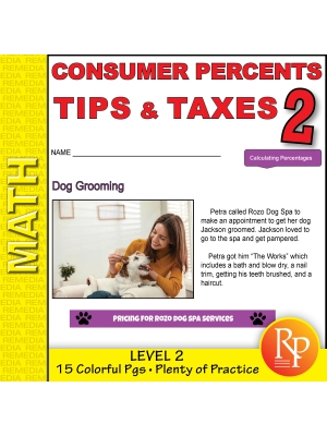 Consumer Percents: Tips & Taxes Level 2 Consumer Percents: Tips & Taxes Level 2