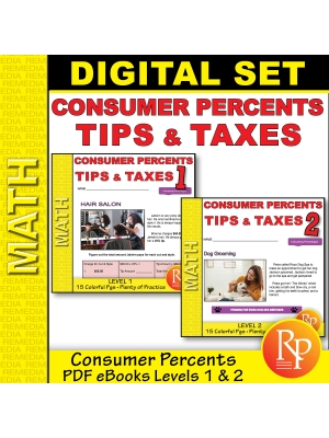 Consumer Percents Set: Tips & Taxes 1 & 2 Consumer Percents Set: Tips & Taxes 1 & 2