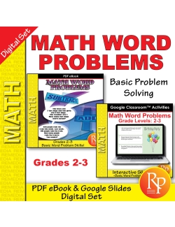 Math Word Problems Grades 2-3 - PDF Google BUNDLE: Easy - Fun - Interactive - Activities Math Word Problems Grades 2-3 - PDF Google BUNDLE: Easy - Fun - Interactive - Activities