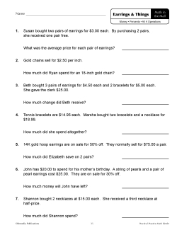 CONSUMER MATH IN THE MALL: 250 Real-Life Word Problems | Percents | Discounts CONSUMER MATH IN THE MALL: 250 Real-Life Word Problems | Percents | Discounts