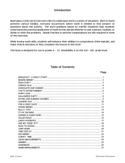 CONSUMER MATH AT HOME: Life Skills Word Problems - Cooking, Banking, Elapsed Time CONSUMER MATH AT HOME: Life Skills Word Problems - Cooking, Banking, Elapsed Time