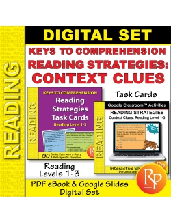 Context Clues Reading Strategies - Rdg Lvl 1-3 Google Classroom Activities & 90-Reading Skill Cards Context Clues Reading Strategies - Rdg Lvl 1-3 Google Classroom Activities & 90-Reading Skill Cards