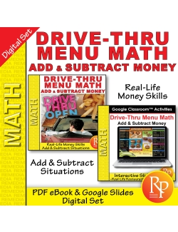 Drive Thru Menu Math: PDF & Google Bundle | Add & Subtract | Life Skills Drive Thru Menu Math: PDF & Google Bundle | Add & Subtract | Life Skills