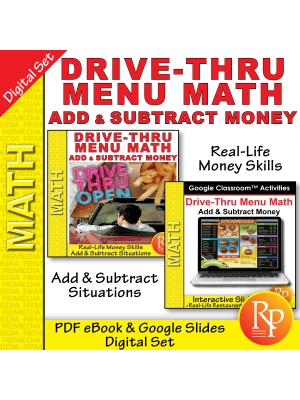 Drive Thru Menu Math: PDF & Google Bundle | Add & Subtract | Life Skills Drive Thru Menu Math: PDF & Google Bundle | Add & Subtract | Life Skills