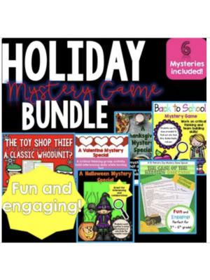Holiday Reading Solve a Mystery Game - Team Building Holiday Reading Solve a Mystery Game - Team Building