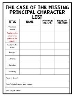 The Case of the Missing Principal - Editable Mystery Game The Case of the Missing Principal - Editable Mystery Game