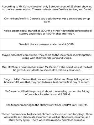 The Case of the Missing Test: Mystery and Team Building The Case of the Missing Test: Mystery and Team Building