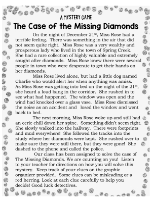 The Case of the Missing Diamonds: Digital Mystery Game The Case of the Missing Diamonds: Digital Mystery Game