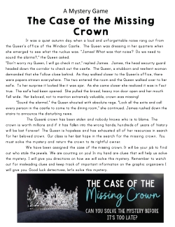 The Case of the Missing Crown: Mystery Game The Case of the Missing Crown: Mystery Game