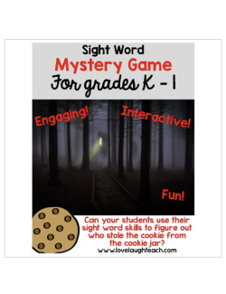 Sight Word Mystery Game: For Grades K-1 Sight Word Mystery Game: For Grades K-1