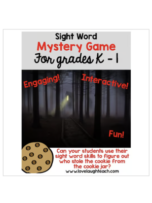 Sight Word Mystery Game: For Grades K-1 Sight Word Mystery Game: For Grades K-1