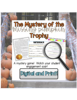 Halloween Mystery Game: Missing Pumpkin Trophy Halloween Mystery Game: Missing Pumpkin Trophy