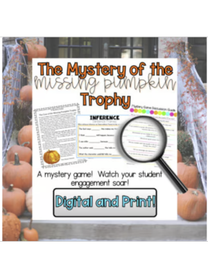 Halloween Mystery Game: Missing Pumpkin Trophy Halloween Mystery Game: Missing Pumpkin Trophy