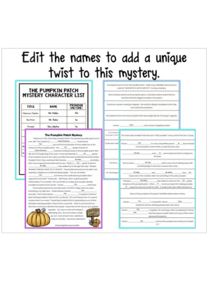 Mystery Game: The Pumpkin Patch Mystery Mystery Game: The Pumpkin Patch Mystery