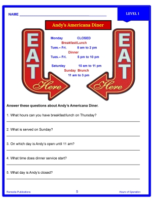 Daily Life Skills 1: GOOGLE & PDF - Understanding Signs & Hours Of Operation Daily Life Skills 1: GOOGLE & PDF - Understanding Signs & Hours Of Operation