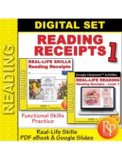 Reading Receipts Level 1 SET