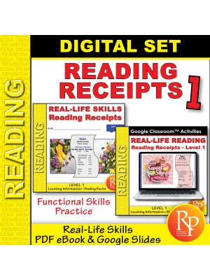 Reading Receipts Level 1 SET Reading Receipts Level 1 SET
