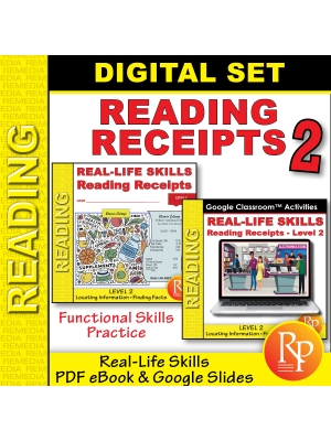 Reading Receipts Level 2 SET Reading Receipts Level 2 SET