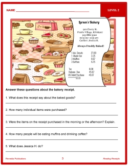 Reading Receipts Level 2 SET