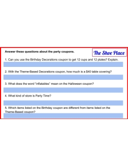 Reading Coupon Level 2: Life Skills - Google & PDF - Comprehension Reading Coupon Level 2: Life Skills - Google & PDF - Comprehension
