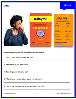 Reading Medicine Labels Level 1 - Print & Google: Life Skills | Comprehension Reading Medicine Labels Level 1 - Print & Google: Life Skills | Comprehension