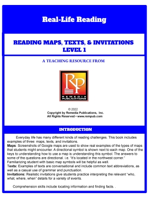 Reading Maps, Texts & Invitations 1: LIfe Skills - Comprehension Activities Reading Maps, Texts & Invitations 1: LIfe Skills - Comprehension Activities