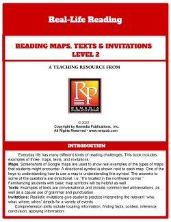 Reading Maps, Texts &amp; Invitations 2: LIfe Skills - Comprehension Activities