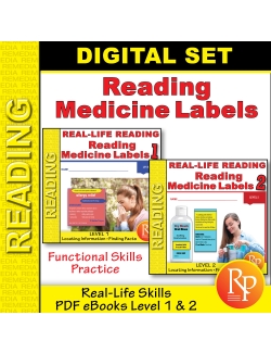 Reading Medicine Labels PDF Set: Everyday Life Skills - Comprehension Activities Reading Medicine Labels PDF Set: Everyday Life Skills - Comprehension Activities