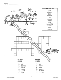 Antonyms & Synonyms: Crossword Puzzles (eBook) Antonyms & Synonyms: Crossword Puzzles (eBook)