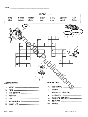 Idioms, Proverbs, Similes, & Analogies: Crossword Puzzles (eBook) Idioms, Proverbs, Similes, & Analogies: Crossword Puzzles (eBook)